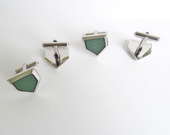 Cubs Wrigley Field stadium seat baseball cufflinks for men