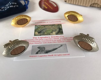 Ohio Stadium Buckeyes Football Cufflinks for Men