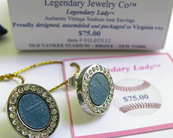 Old Yankee Stadium Seat Earrings by Legendary Lady™ | Stainless Steel 16mm x 14mm | COA