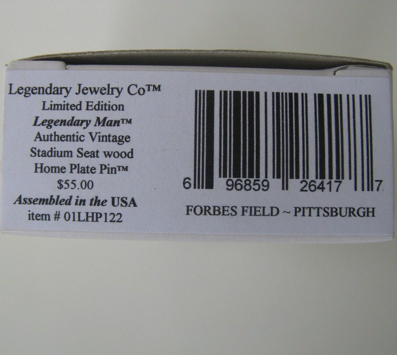 Forbes Field HOME PLATE seat wood Lapel Pin Trading Pin Pittsburgh Pirates Historic gift