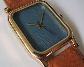 Legendary Man® Yankee Stadium Seat Wrist Watch for Men — Swiss Quartz Movement, Gold Plated