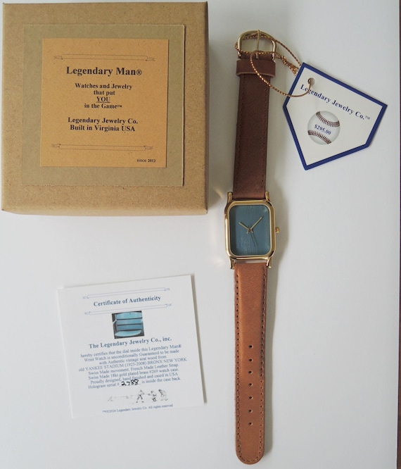 Yankee Stadium Seat Wrist Watch. Swiss Movement and Case. Hand Finished in Virginia Awesome and Rare Mens Gift Mode Timepiece Legendary Man