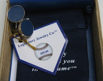 Shea Stadium Cufflinks made from their Dugout Bench! c.o.a. New York Mets Historic Men's gift for him.