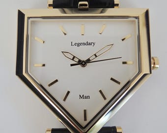 Legendary Man® home plate men's watch with Swiss movement