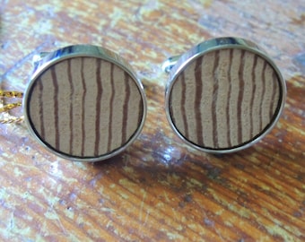 Indiana Hoosiers basketball bleacher seat cufflinks hand crafted in Virginia