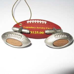 Notre Dame Stadium Seat Football Cufflinks: Fighting Irish Gift