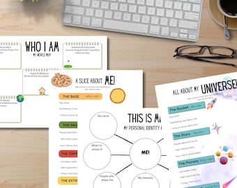Personal Identity and Self-Reflection Worksheets for Kids – Printable Mental Health and Wellbeing Activities