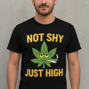 Not Shy Just High Gold Leaf Tee