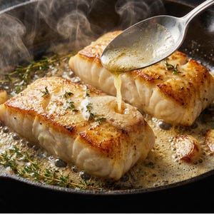 Chilean Sea Bass Recipe PDF, Pan Seared Fish, Date Night Dinner, Gourmet Seafood