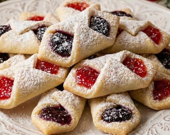 Ricetta dei biscotti polacchi Kolaczki, pasta sfoglia al formaggio cremoso (PDF)