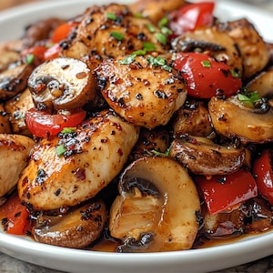 Best recipe – Peppery Chicken Stir-Fry with Mushrooms and Bell Peppers for Easy Dinners and Family Meals | chicken & poultry