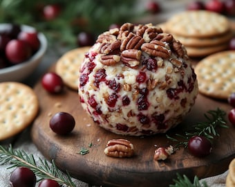 Cranberry Pecan Cheese Ball Recipe: Holiday Appetizer (PDF)