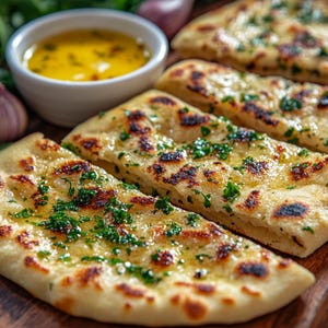 Garlic Naan Recipe: Homemade No Yeast Flatbread (Digital Download PDF)