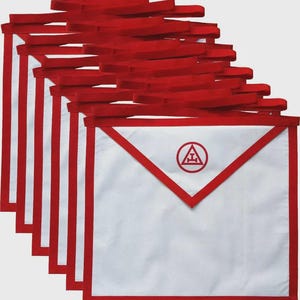 Masonic Royal Arch White Cotton Duck Cloth Aprons – Pack of 6