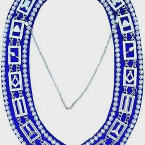 Masonic Blue Lodge Chain Collar Rhinestone
