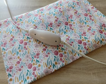 Floral Heating Pad Cover, Flannel Cover
