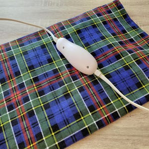 Heating Pad Cover, Flannel Heating Pad Cover with Velcro Closure! Various Sizes: 12 x 15 and 12 x 18 Inches, &quot;Colorful Plaid&quot;