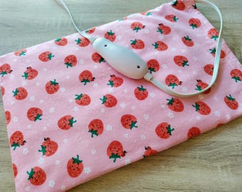 Strawberry Flannel Heating Pad Cover