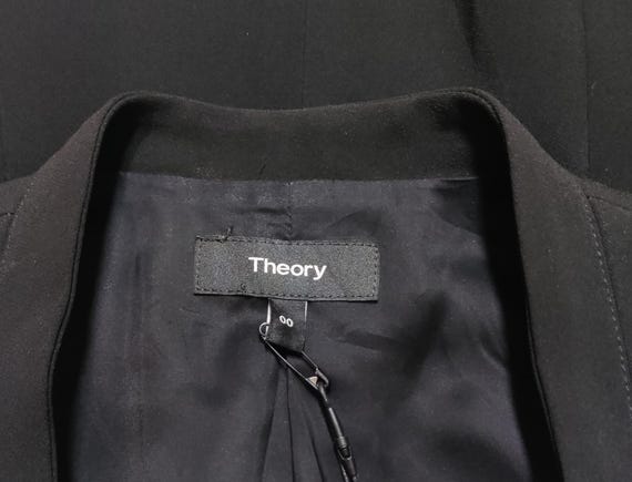 Theory Lanai Blazer: Open Front Black Jacket, Siz… - image 6