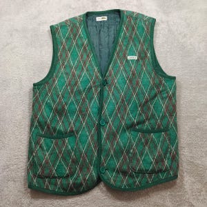Camisa vintage Lacoste Homewear sem mangas com botões, colete masculino e feminino, tamanho G, colete vintage Lacoste com botões, verde, jaqueta