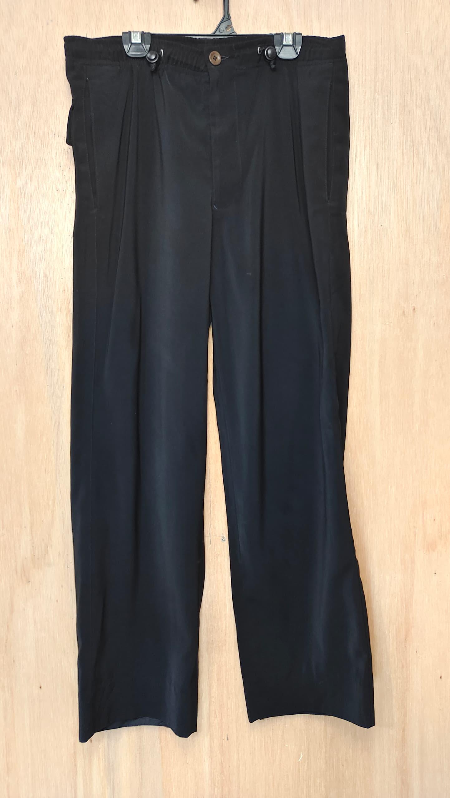 パンツ armani collezioni / cotton pants Vintage Giorgio Armani Cotton Trousers: Le Collezioni Black Pants