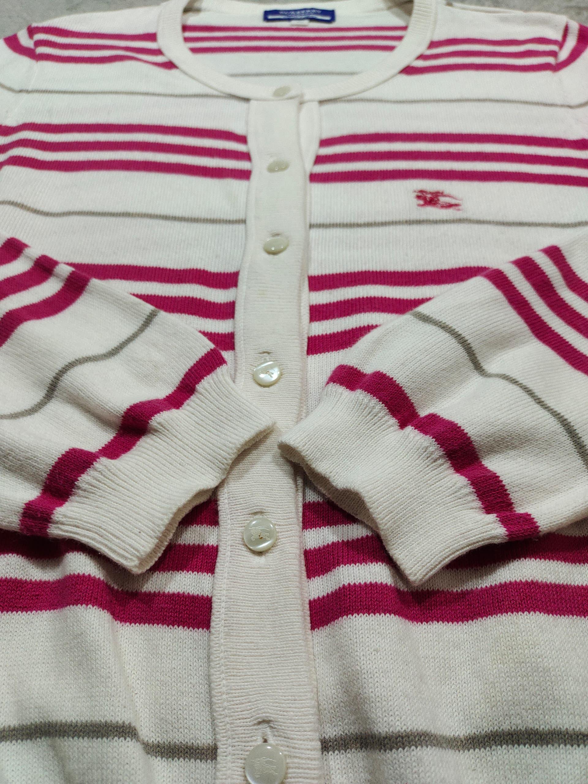 カーディガン Burberry London vintage cardigan Vintage Burberry London Stripe Cardigan: Y2K Blue Label Pink