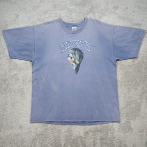 Distressed Y2K Eagles Band T Shirt Women Men Medium Blue Vintage Eagles North America 2002 Tour T Shirt