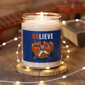 Bo-lieve Scented Candle | Aromatic Home Decor, Gift for Sports Fans, Relaxation, Cozy Nights, Unique Candles