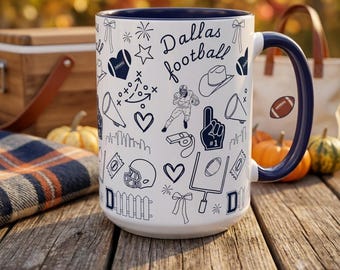 Dallas Cowboys Coffee Mug | NFL Football Fan Gift for Him