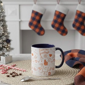 Denver Broncos Football Mug: Ceramic Coffee Cup, Sports Fan Gift