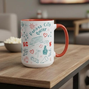 Kansas City Current Soccer Mug, NWSL Fan Gift
