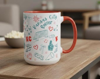 Kansas City Current Soccer Mug, NWSL Fan Gift