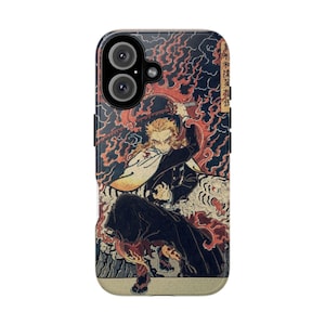 Anime Rengoku Phone Case, Demon Slayer Tough Case, Pop Culture Phone Cover, Manga Lover Gift, Otaku Accessories