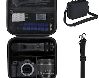 Estuche rígido para cámara Canon EOS R50 R100 R7 R10 R8, bolsa protectora de hombro para Rebel T7 2000D 4000D y lente de 18-55 mm,