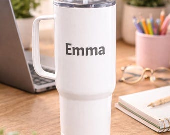 Custom Engraved Tumbler, Personalized 40oz Insulated Travel Cup