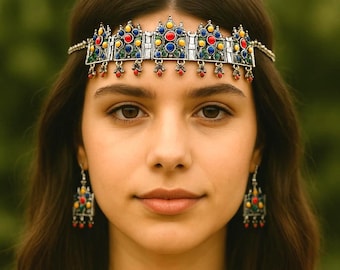 Bijou de tête inspiration amazigh - berbère - bijou ethnique- bijou amazigh