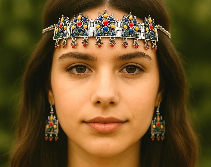 Bijou de tête inspiration amazigh - berbère - bijou ethnique- bijou amazigh