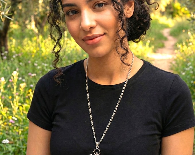 Collier amazigh berbère femme original - Collier Tizerzit– collier ethnique- bijoux amazighs.