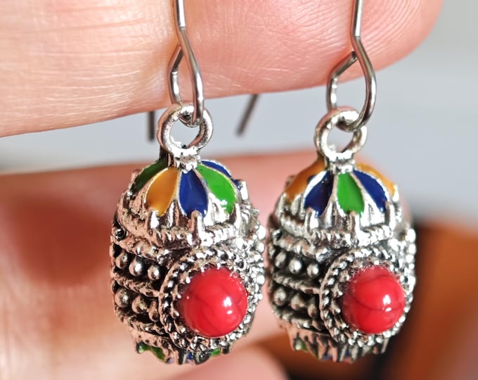 Boucles d'oreilles femme- amazigh kabyle berbère traditionnelle– boucles ethniques