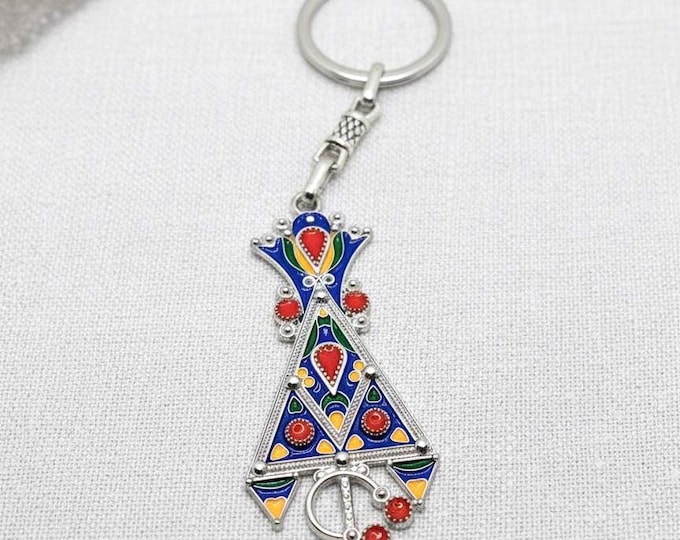 Porte-clés inspiration amazigh berbère femme - berbère- ethnique- bijoux amazighs.