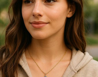 Collier femme- avec le signe oeil protecteur – collier ethnique - Grande qualité acier inoxydable