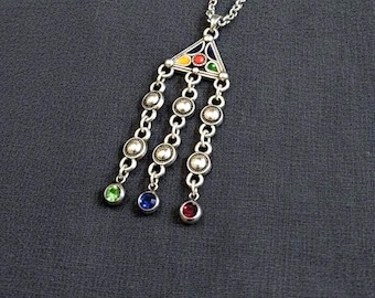 Collier amazigh berbère femme - Collier triangle– collier berbère- collier ethnique- bijoux amazighs avec perles de naissance