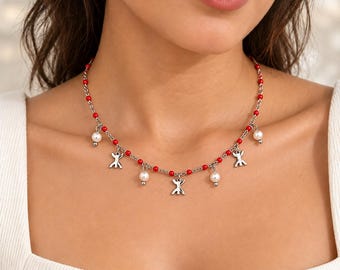 Collier amazigh berbère femme - avec perles naturelles de coquillages- avec le signe ⵣ amazigh – collier berbère- collier kabyle