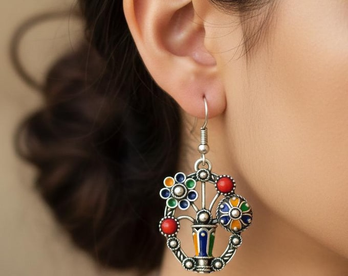 Boucles d'oreilles femme- amazigh kabyle berbère traditionnelle– boucles ethniques