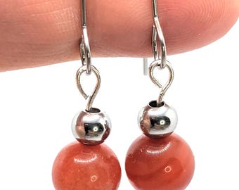 Boucles d'oreilles inspiration amazigh berbère femme - boucles d'oreilles berbère- ethnique- Pierres naturelles et acier inoxydable