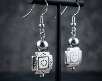 Boucles d'oreilles amazigh berbère femme - boucles d'oreilles berbère- ethnique- bijoux amazigh.