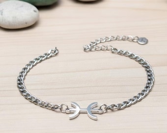 Bracelet amazigh homme -  femme - acier inoxydable  - Signe ⵣ amazigh – bracelet berbère- bracelet ethnique - Kabyle