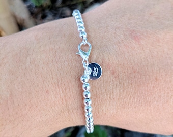 Bracelet argent 925 plaqué homme et femme – Bracelet minimaliste- brillant et solide – – Cadeau chic