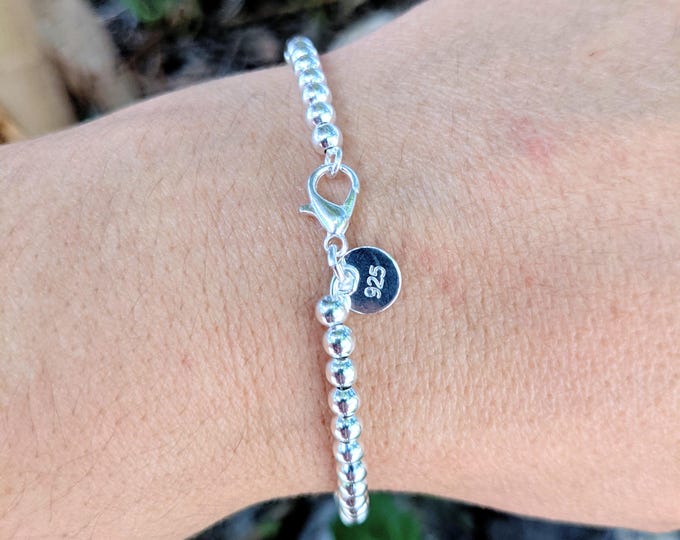 Bracelet argent 925 plaqué homme et femme – Bracelet minimaliste- brillant et solide – – Cadeau chic