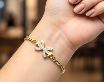 Bracelet amazigh femme - homme -  316L plaqué or 18K - Signe ⵣ amazigh – bracelet berbère- bracelet ethnique - Kabyle